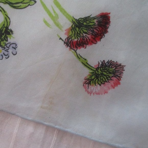 Light blue floral 1950s scarf - Picture 6 of 6